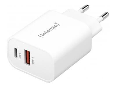 Intenso Power Adapter 1x USB-A/1x USB-C 30W White