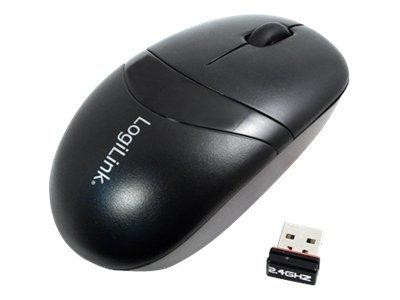 LogiLink Maus mini Funk 2.4 GHz 1000dpi optisch scroll black