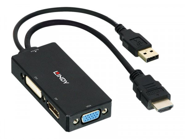 Lindy Konverter HDMI an DP/DVI/VGA Multi