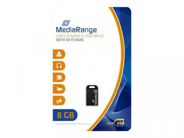 MediaRange USB-Stick 8GB USB 2.0 Nano
