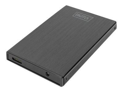 DIGITUS Geh. 2,5" USB3.0 SSD/HDD SATAIII, Alu, schwarz