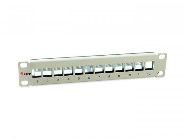 Equip Patchpanel 12x Cat6A 10" FTP 1HE Keystone Montage ws
