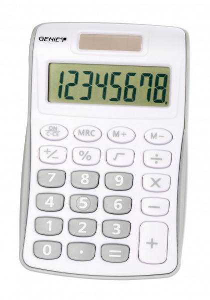 GENIE Taschenrechner 120 S 8-stellig silber-grau