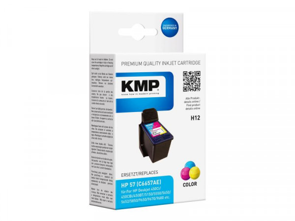 KMP H12 - 17 ml - Farbe (Cyan, Magenta, Gelb) - Tintenpatrone (Alternative zu: HP 57)