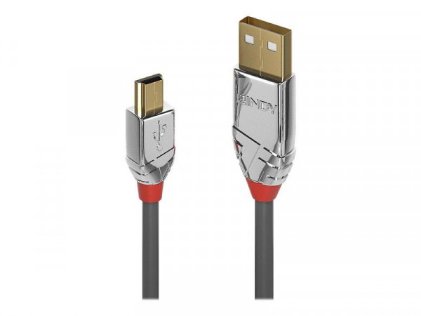Lindy USB 2.0 Kabel Typ A/Mini-B Cromo Line M/M 0.5m