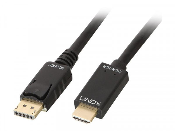 Lindy DisplayPort an HDMI Kabel 4K30 (DP: passiv) 2m