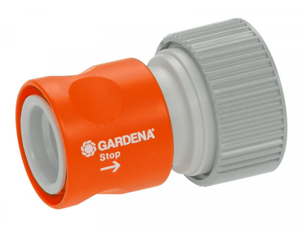 Gardena Profi-System-Übergangsstück mit Wasserstop verpackt