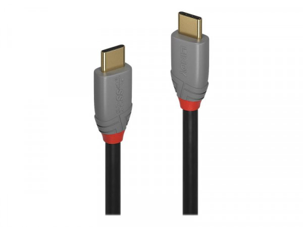 Lindy USB 3.1 Kabel Typ C/C 5A PD Anthra Line M/M 0.5m