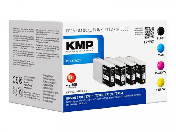 KMP Patrone Epson T7901-T7904 Multip. 2700-3000 S. E220YX