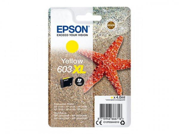 Patrone Epson 603XL T03A4 yellow 4 ml XL