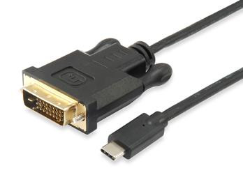 Equip Adapterkabel USB-C St -> DVI St 1.8m schwarz