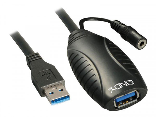 Lindy USB 3.0 Aktiv-Verlängerung Typ A/A M/F 10m