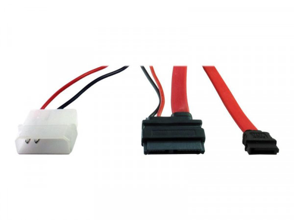 Inter-Tech Kabel Slim DVD Anschluss SATA + Power 0,3/0,3 m