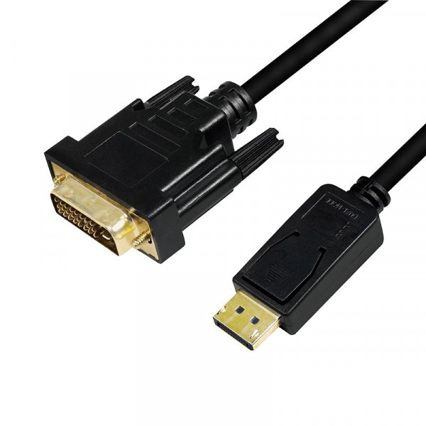LogiLink DisplayPort-Kabel DP 1.2 zu DVI 1.2 2,0m schwarz