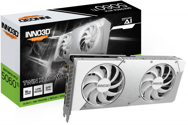 Inno3D RTX5060 TI Twin X2 OC WHITE 16GB GDDR7 HDMI 3xDP
