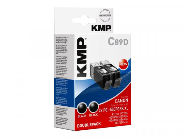 KMP Patrone Canon PGI-550PGBK XL black 500 S. C89D