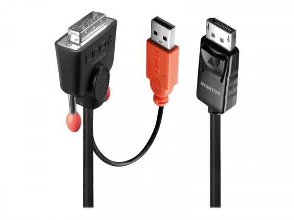 Lindy Konverterkabel DVI-D auf DisplayPort 1m