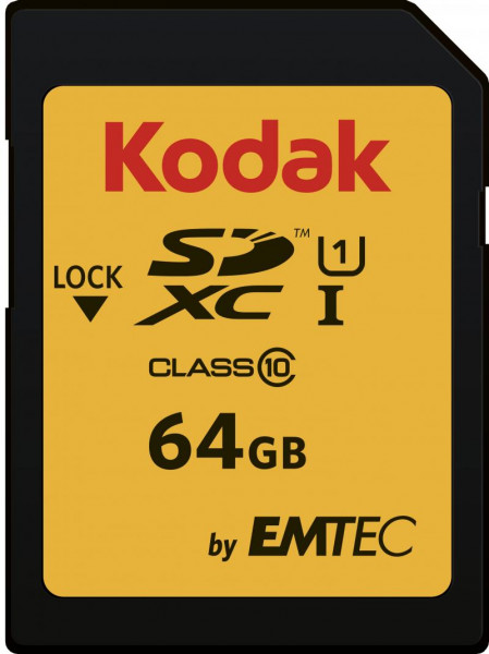 SD Card 64GB KodaK SDXC (CLASS10) Gold+ UHS-I U1 Ka.Blist