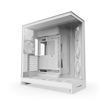 NZXT H9 Flow RGB+ weiß matt Temperd Glass x 2 - ATX
