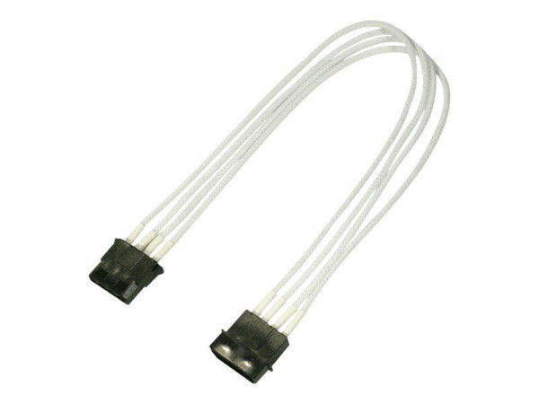 Kabel Nanoxia 4-Pin Verlängerung, 30 cm, Single, weiß