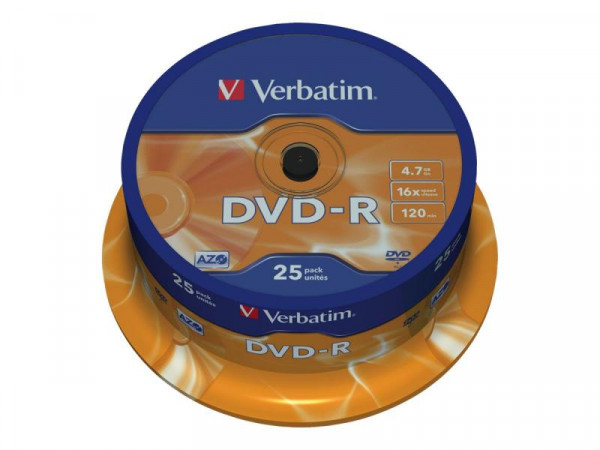 DVD-R Verbatim 4,7GB 25pcs Spin.SR sil. 16x