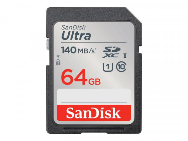 SD Card 64GB SanDisk SDXC UHS-I 140MB/sec