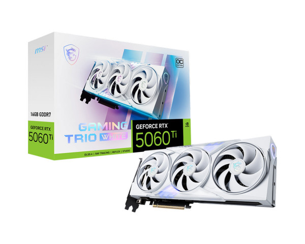 MSI RTX5060 TI 16G GAMING TRIO OC WH 16GB GDDR HDMI 3xDP