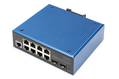DIGITUS Switch 8+2-Port L2 managed Gigabit Ethernet PoE