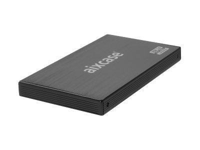 aixcase Gehäuse blackline USB3.0 2.5" 6.4cm SATA HDD/SSD ALU