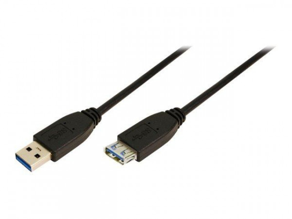 LogiLink USB Kabel A -> A St/Bu 3.00m Verl. schwarz