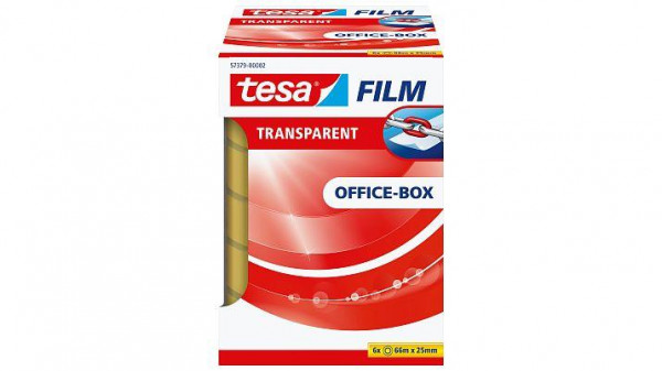 tesafilm Office Box 6 Rollen 66m 25mm transparent