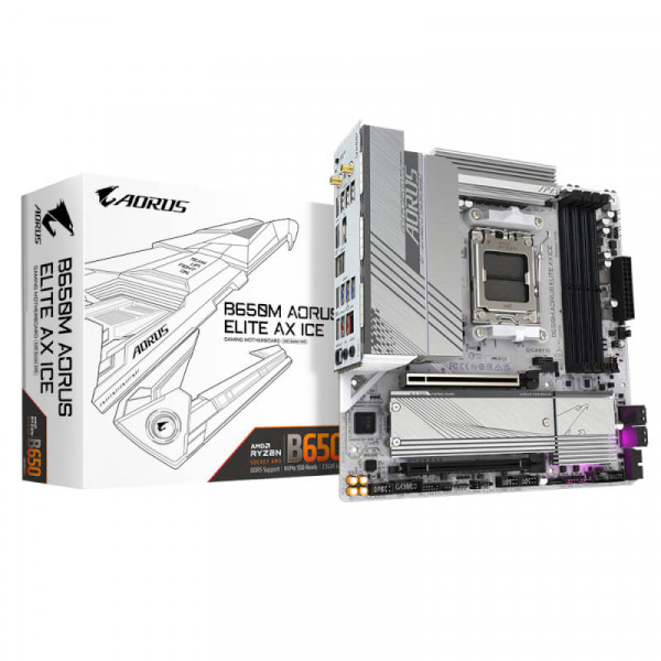 Gigabyte B650M A ELITE AX ICE (B650,AM5,mATX,DDR5)