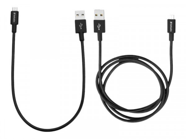 Verbatim micro USB -> USB B 1x 100cm, 1x 30cm schwarz