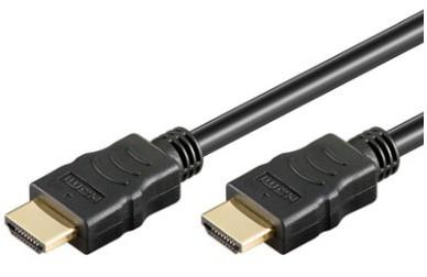 HDMI-Kabel Eth., A-St/A-St, 1,0 m, schwarz, Bulk