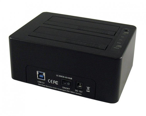 Dockingstation LC-Power USB 3.0 2-Bay 2,5"/3,5"HDD/SSD+3xHub