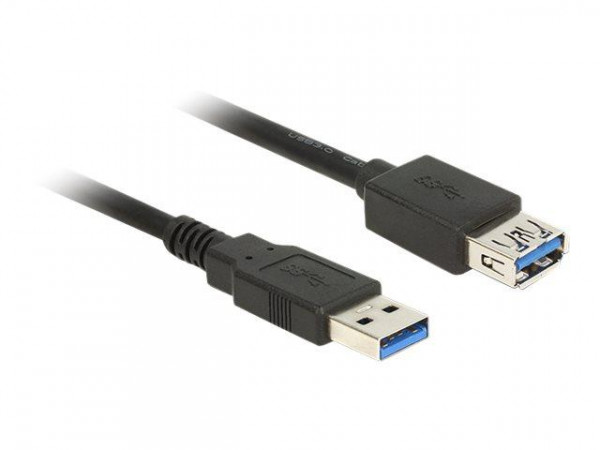 USB Verl. Delock USB3.0 A -> A St/Bu 0.50m schwarz