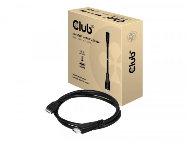 Club3D Kabel Mini-HDMI > HDMI 2.0 1m 4K@60Hz St/St