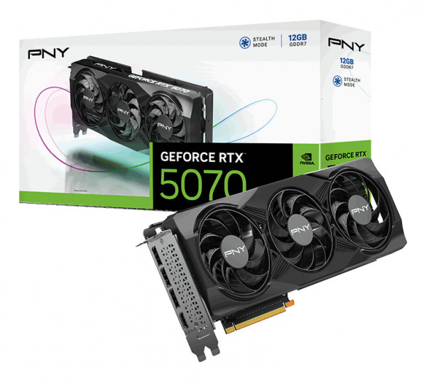 PNY RTX5070 VERTO Triple Fan 12GB GDDR7 HDMI 3xDP