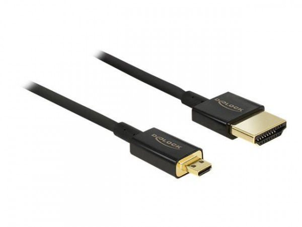 HDMI Kabel Delock Ethernet A ->micro D St/St 2.00m 3D 4K sli