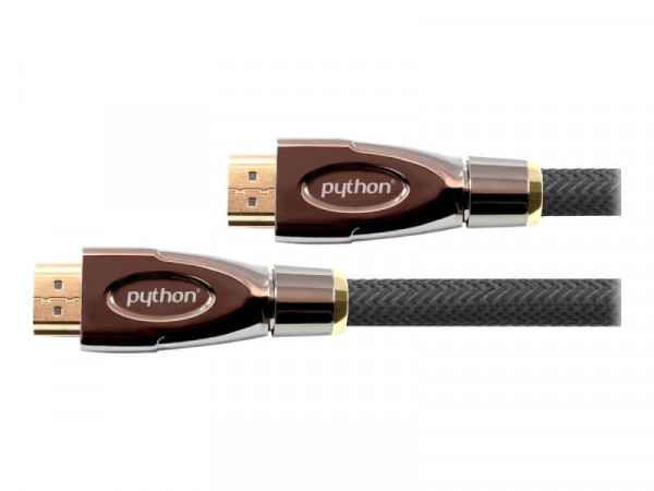 Python HDMI« 2.0 Kabel AKTIV 4K2K Nylongeflecht schwarz 15m