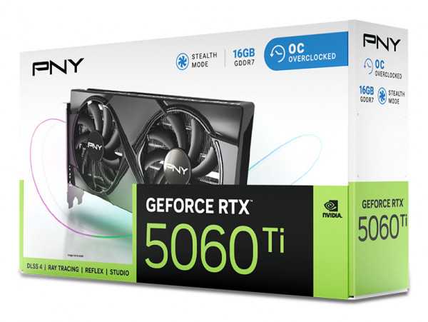PNY RTX5060 TI VERTO OC Dual Fan 16GB GDDR7 HDMI 3xDP