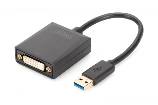 DIGITUS Adapter USB3.0 -> DVI schwarz Dual Display