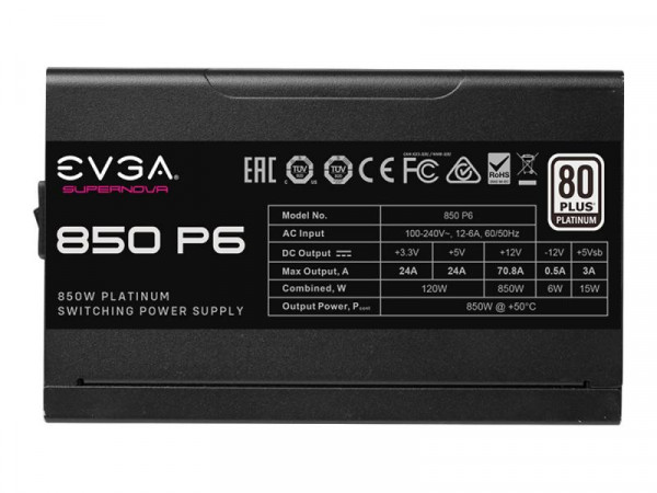 EVGA 850W SuperNOVA 850 P6 Fully Modular (80+Platinum)