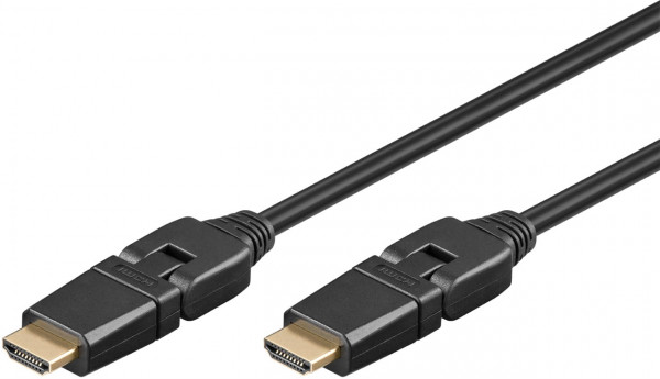 HDMI-Kabel Eth. drehbare Stecker A/A, 1,5m, schwarz, Blis