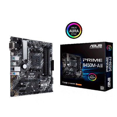 Mainboard ASUS PRIME B450M-A II (AMD,AM4,4DDR4,mATX