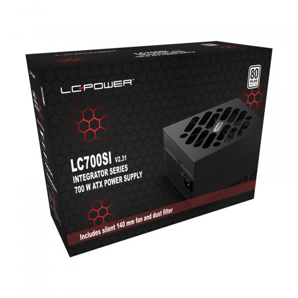 LC-Power Netzteil 700W Integrator Serie ATX 2.31 (80+)