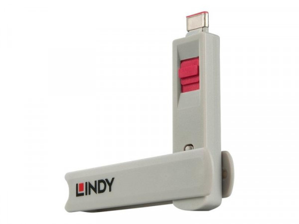 Lindy USB Typ C Port Schloss rot