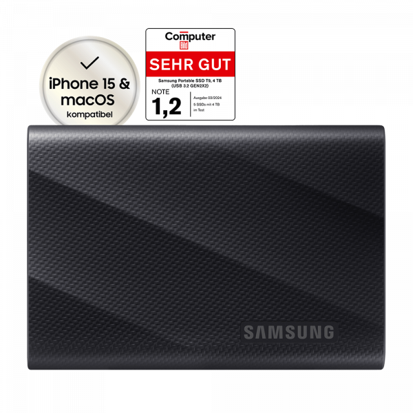 SSD 4TB Samsung Portable SSD T9 USB3.2 Gen.2x2 black