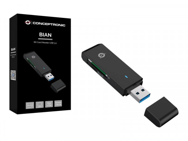 CONCEPTRONIC SD Card Reader USB 3.0 schwarz
