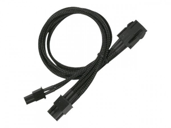 Kabel Nanoxia PCI-E 6- auf 6+2-Pin, 30 cm, grün/weiß/schwarz